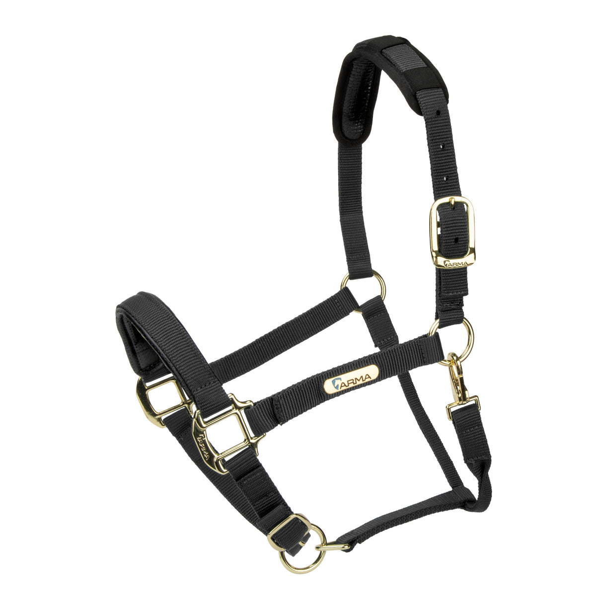 Shires Topaz Nylon Headcollar - Black