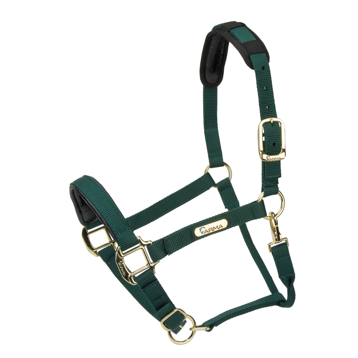Shires Topaz Nylon Headcollar - Dark Green