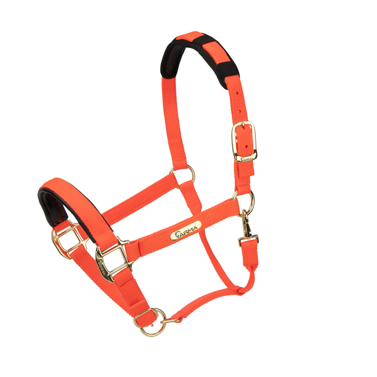Shires Topaz Nylon Headcollar - Orange