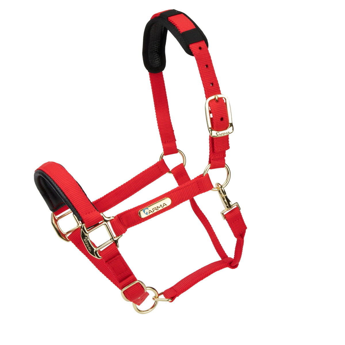 Shires Topaz Nylon Headcollar - Red
