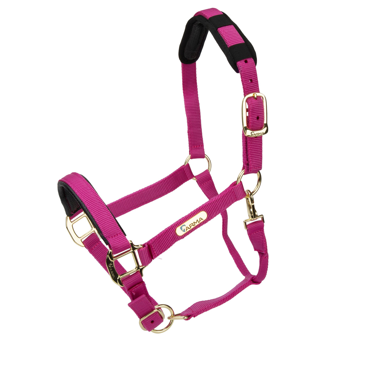 Shires Topaz Nylon Headcollar - Raspberry