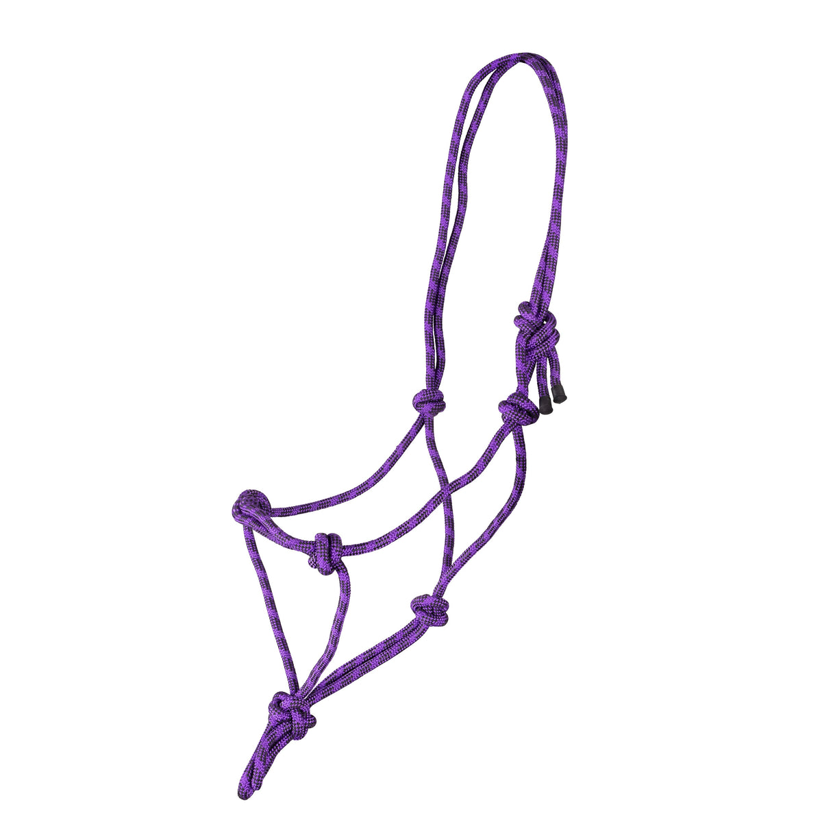 Shires Rope Control Headcollar - Purple/Black