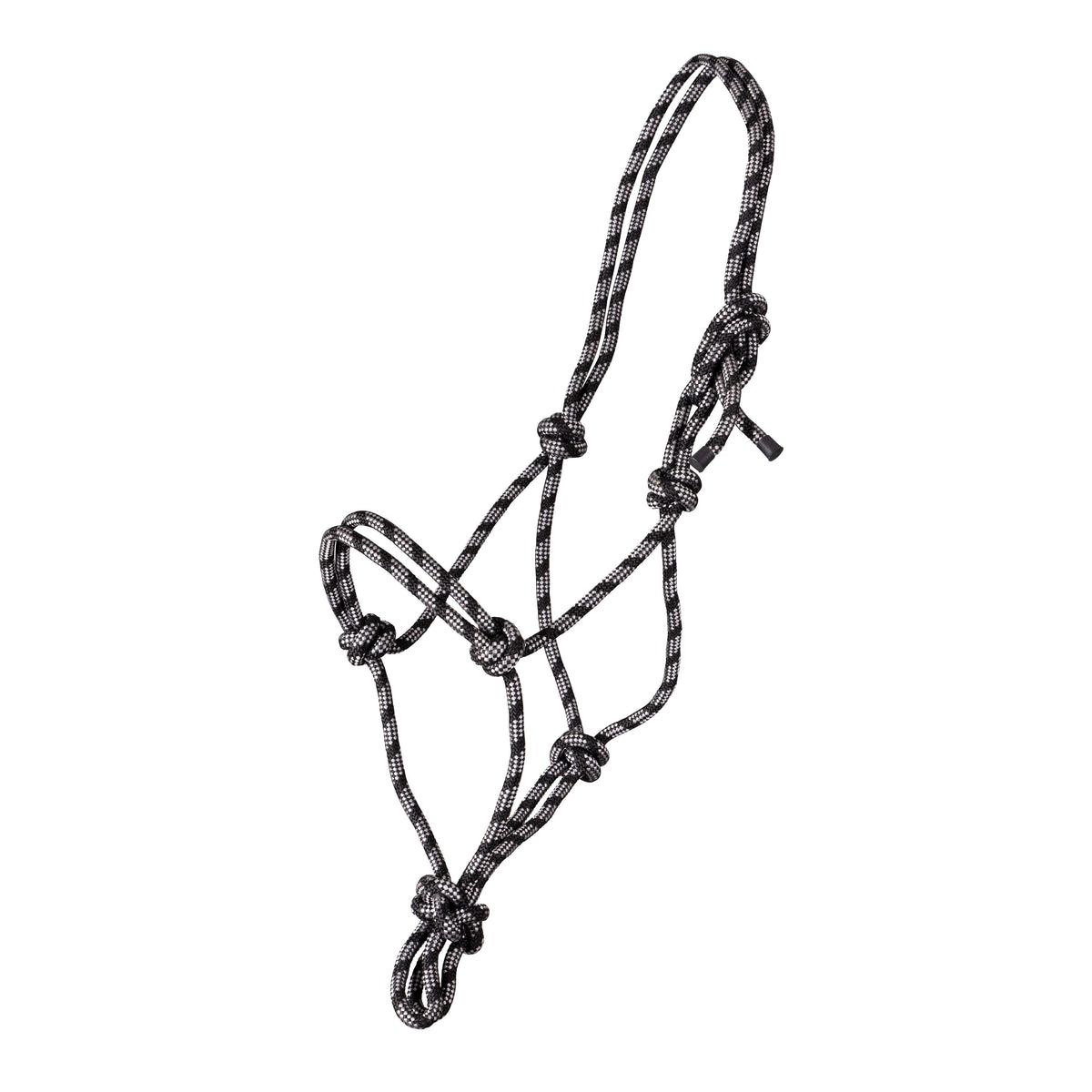 Shires Rope Control Headcollar - Black/White