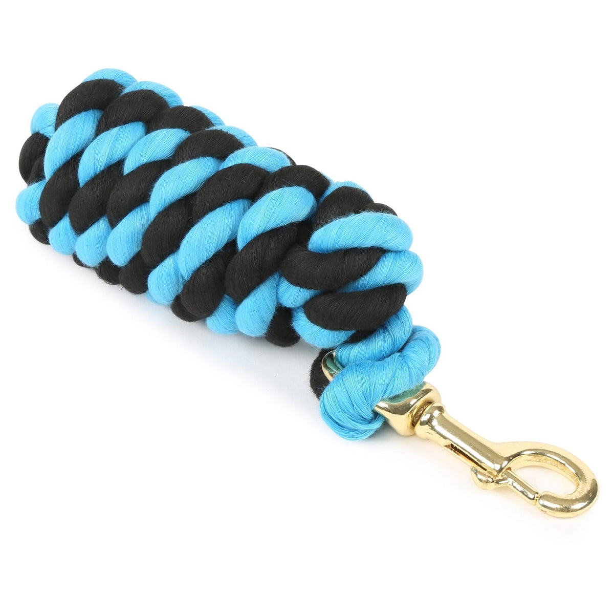 Shires Headcollar Lead Rope With Trigger Clip - Black/Turquoise
