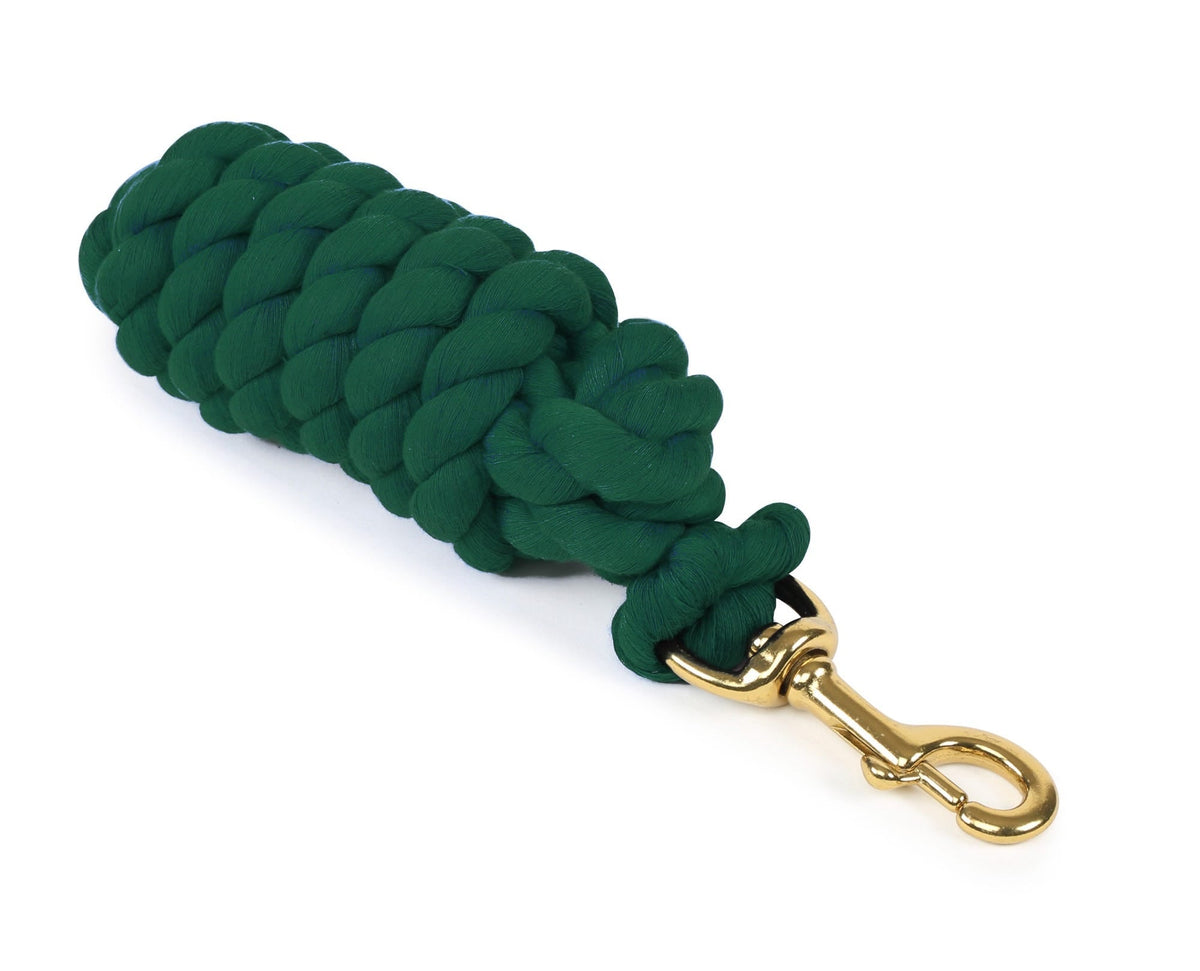Shires Headcollar Lead Rope With Trigger Clip - Bottle Green