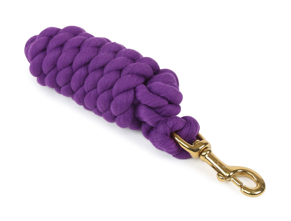 Shires Headcollar Lead Rope With Trigger Clip - Purple
