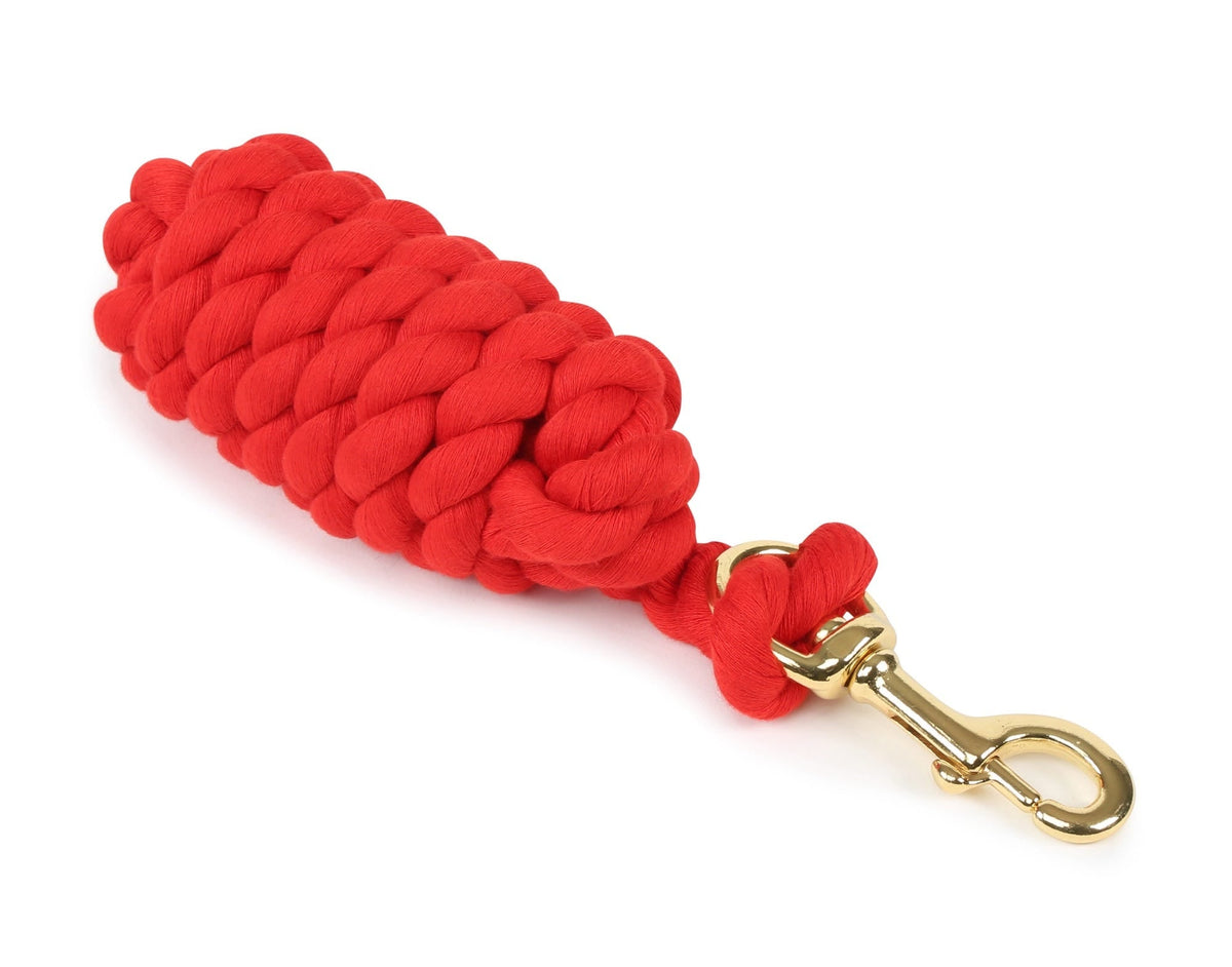 Shires Headcollar Lead Rope With Trigger Clip - Red