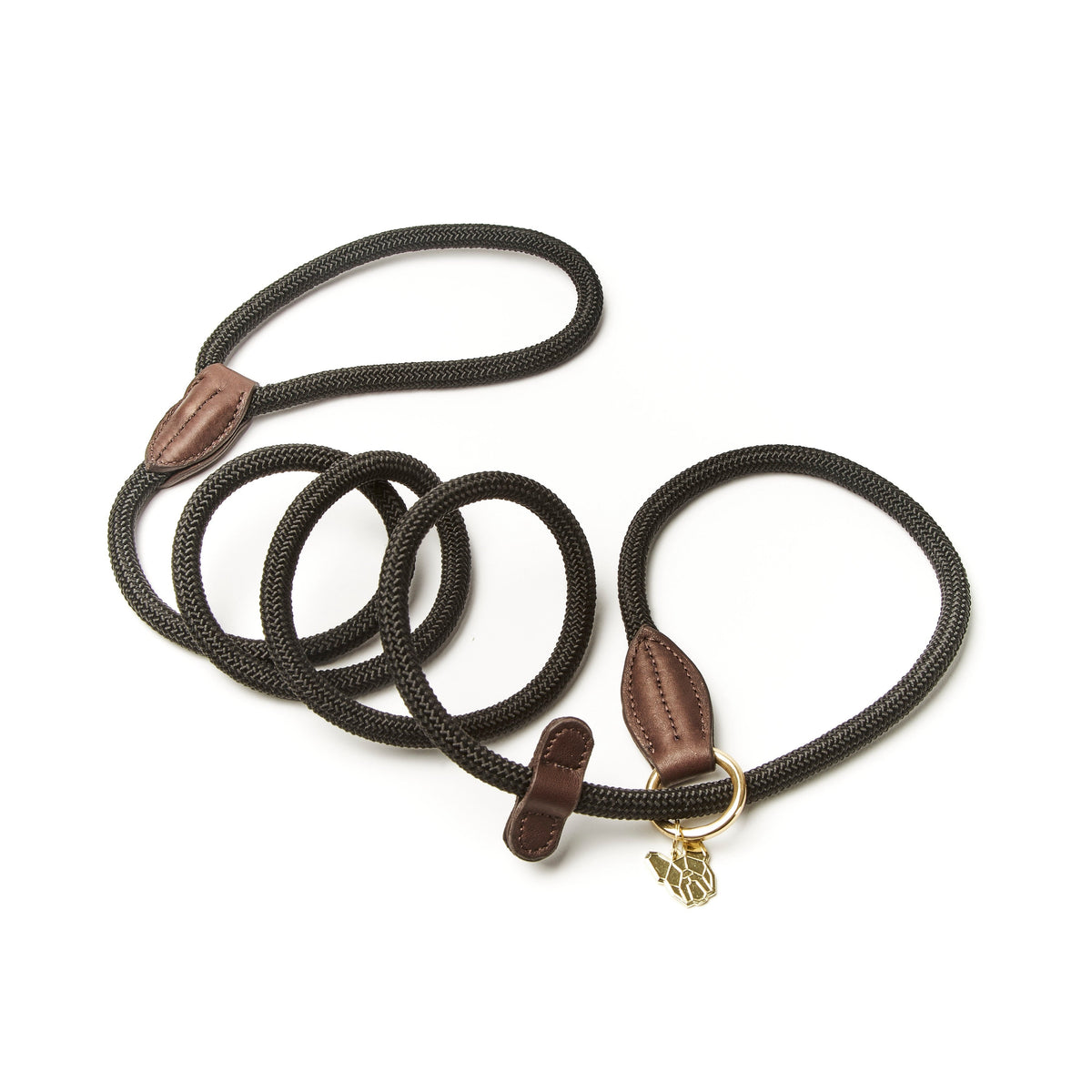 Digby & Fox Fine Rope Slip Lead - Black