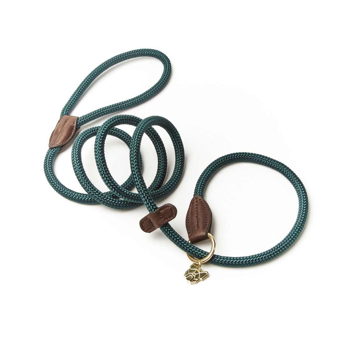 Digby & Fox Fine Rope Slip Lead - Green