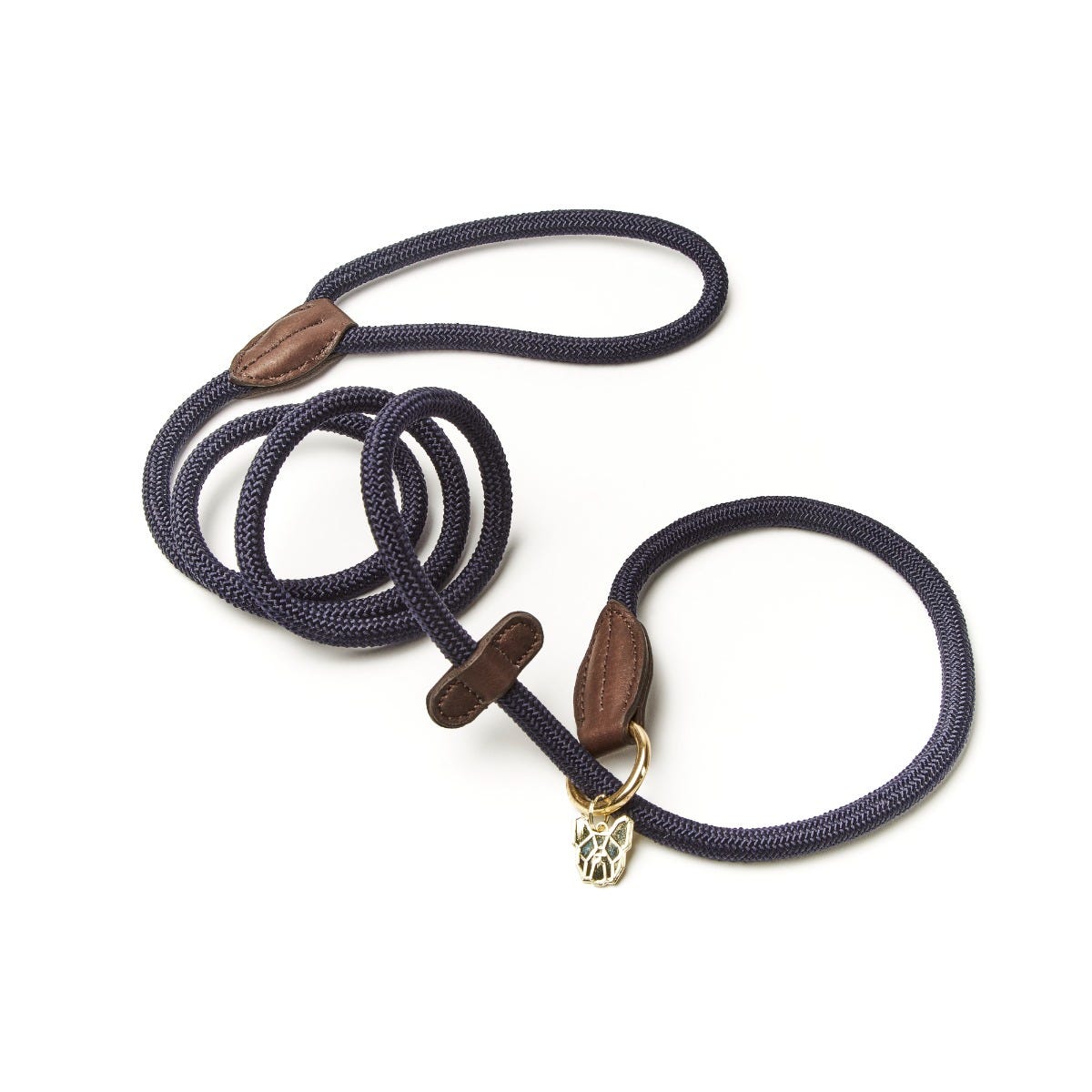 Digby & Fox Fine Rope Slip Lead - Navy
