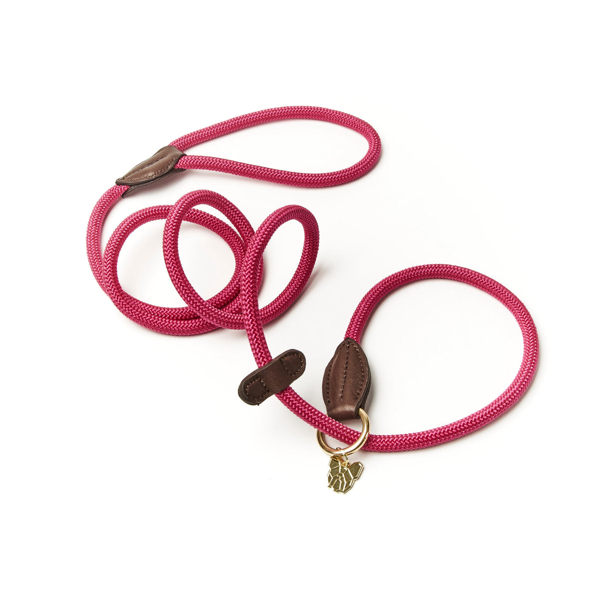 Digby & Fox Fine Rope Slip Lead - Pink