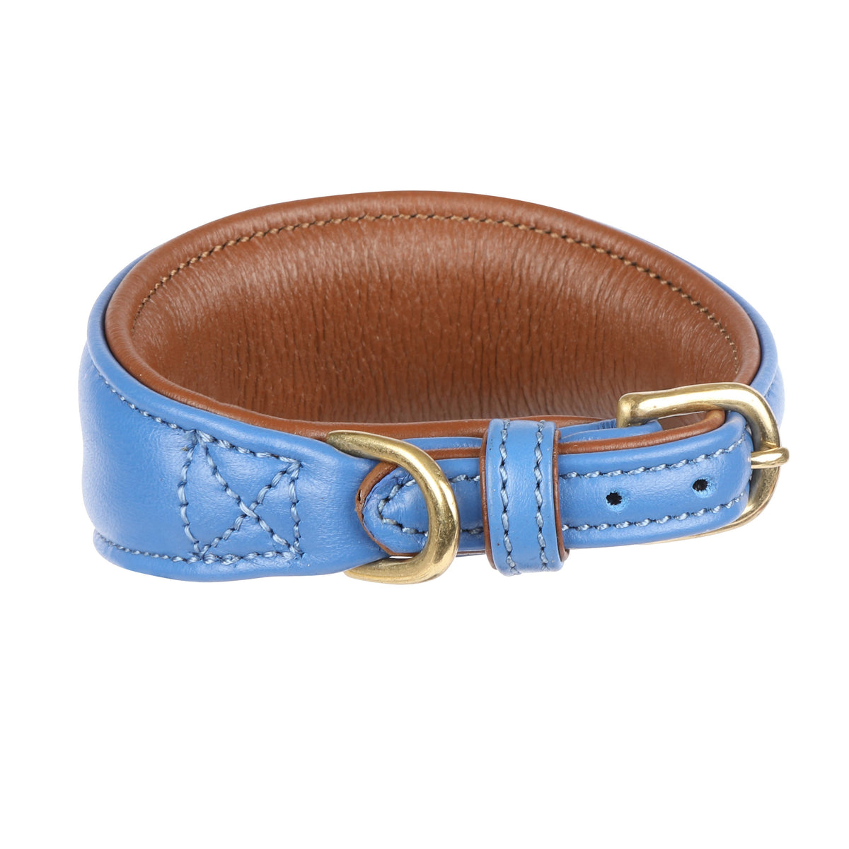 Digby & Fox Padded Leather Greyhound Collar - Royal