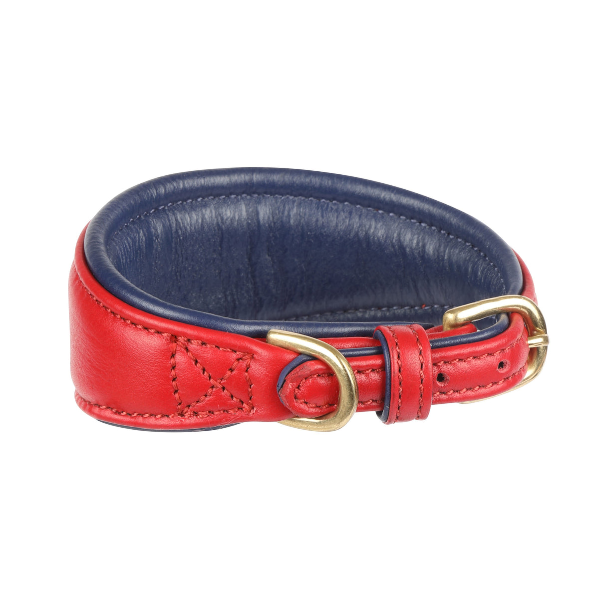 Digby & Fox Padded Leather Greyhound Collar - Scarlett