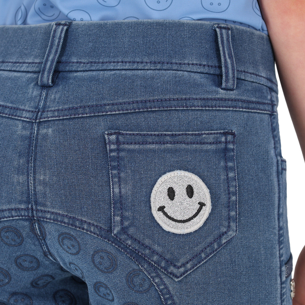 QHP Junior Full Grip Denim Riding tights Rosalynn SS26 Collection