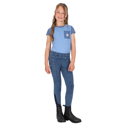 QHP Junior Full Grip Denim Riding tights Rosalynn SS26 Collection