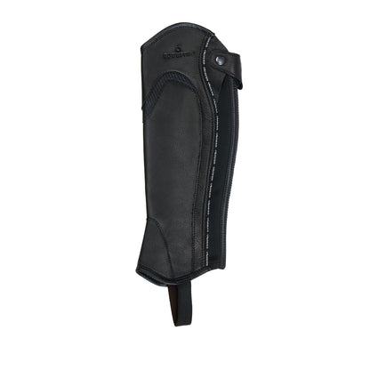 Equestro Kids' soft leather gaiters with elastic band