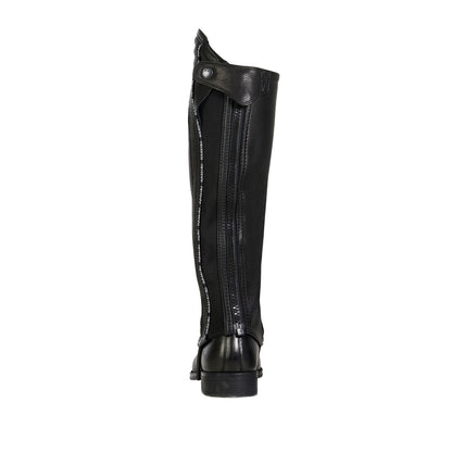 Equestro Unisex leather gaiters with contrasting profile new