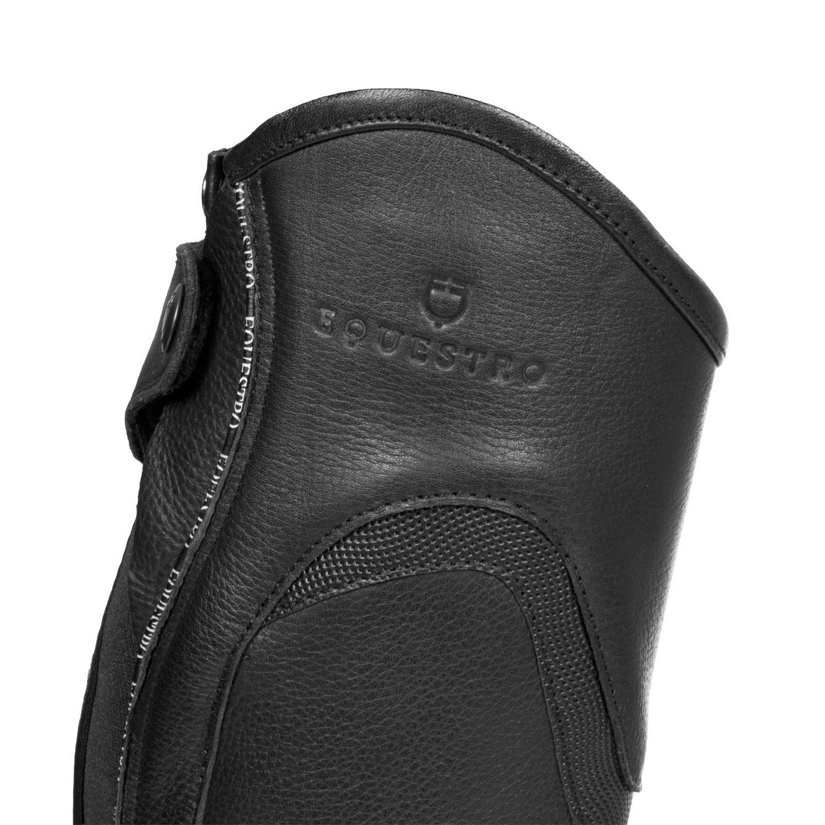 Equestro Unisex leather gaiters with contrasting profile new