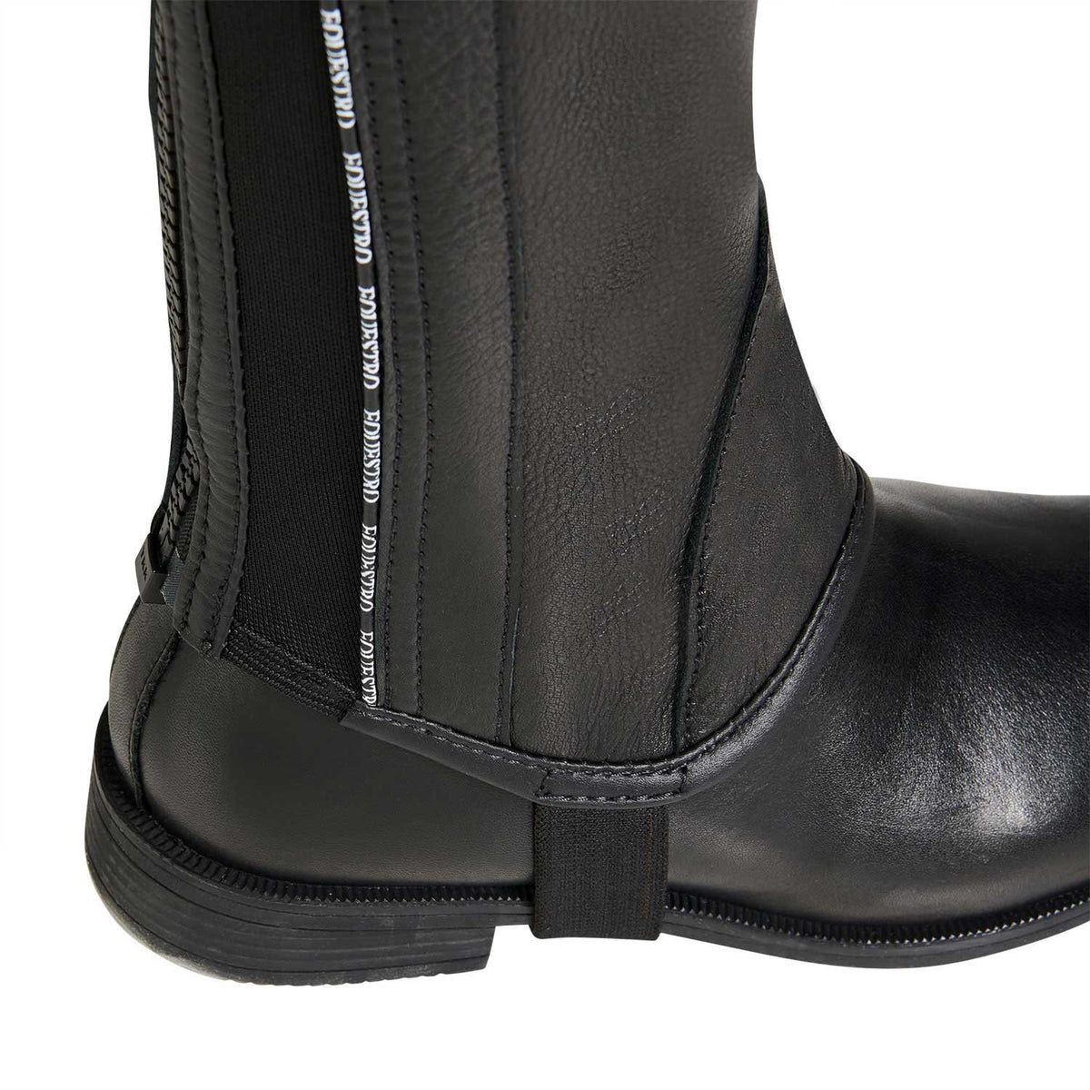 Equestro Unisex leather gaiters with contrasting profile new