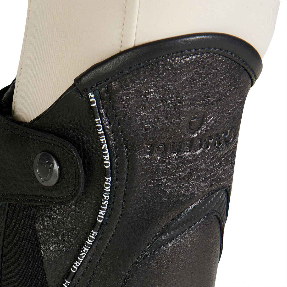 Equestro Unisex leather gaiters with contrasting profile
