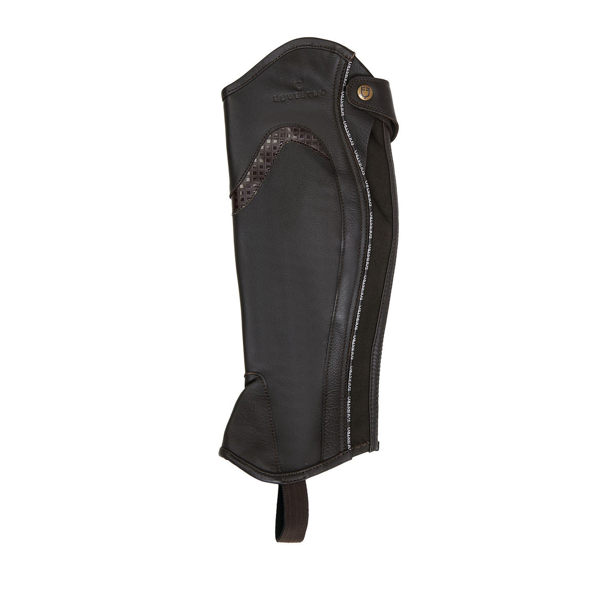 Equestro Unisex leather gaiters with contrasting profile