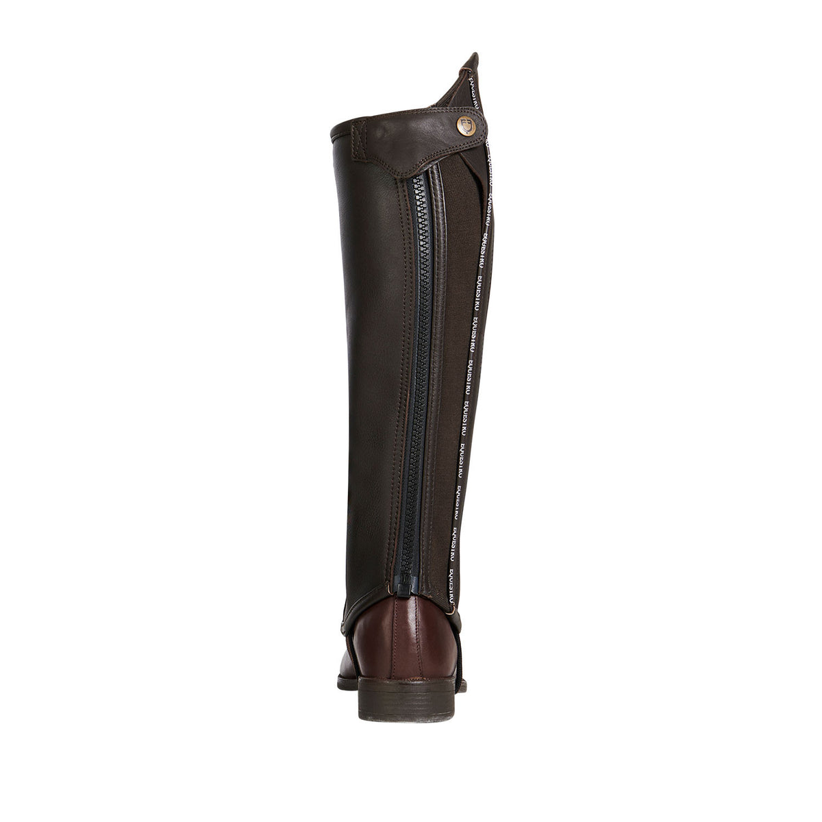 Equestro Unisex leather gaiters with contrasting profile