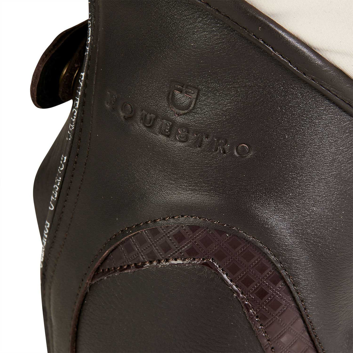 Equestro Unisex leather gaiters with contrasting profile