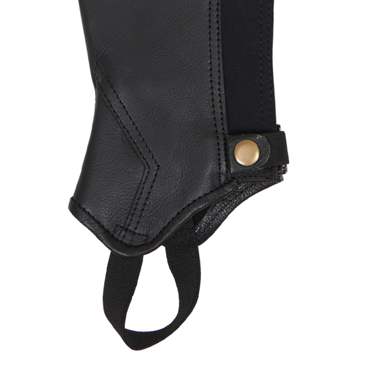 Equestro Unisex soft leather gaiters with rear zip