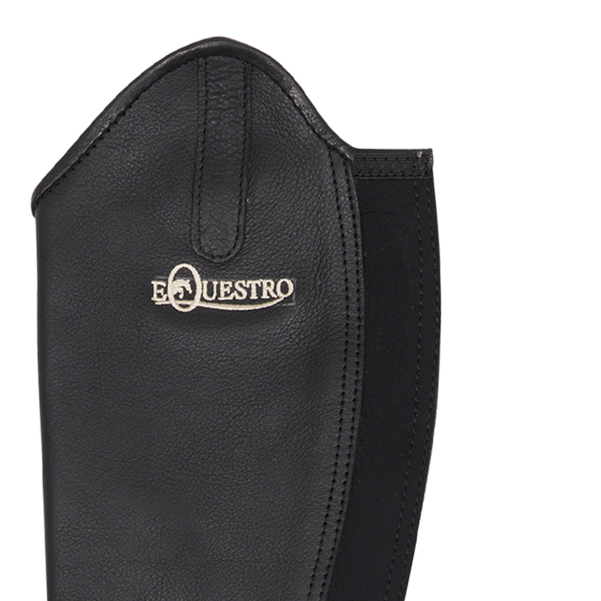 Equestro Unisex soft leather gaiters with rear zip