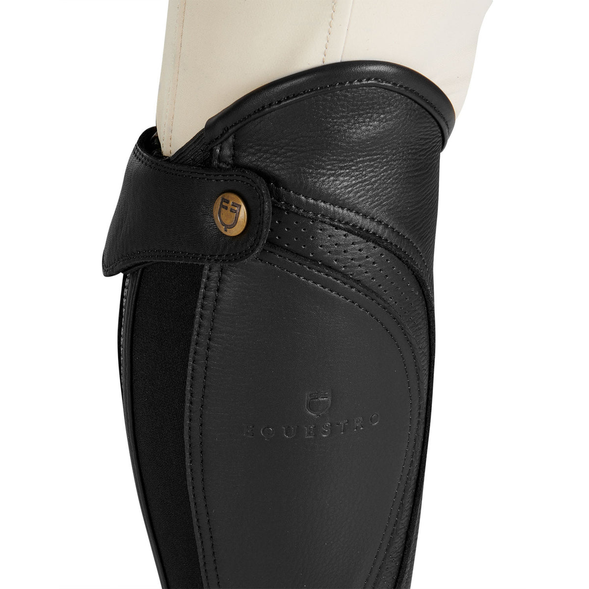 Equestro Unisex gaiters perforated leather maximum comfort