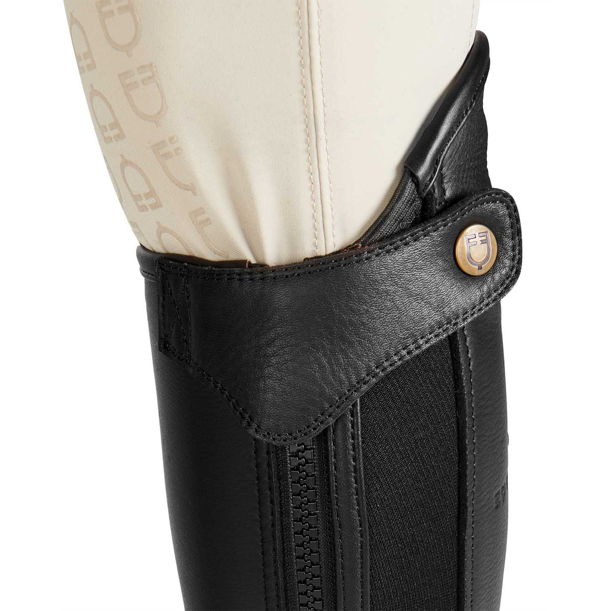 Equestro Unisex gaiters perforated leather maximum comfort