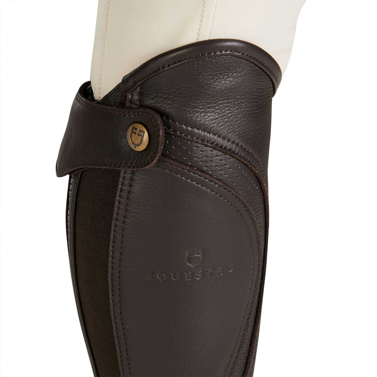 Equestro Unisex gaiters perforated leather maximum comfort
