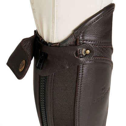 Equestro Unisex gaiters perforated leather maximum comfort