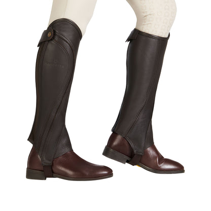 Equestro Unisex gaiters perforated leather maximum comfort