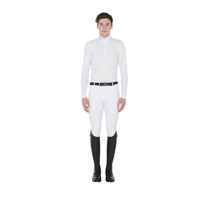 Equestro Men's long sleeve competition polo shirt