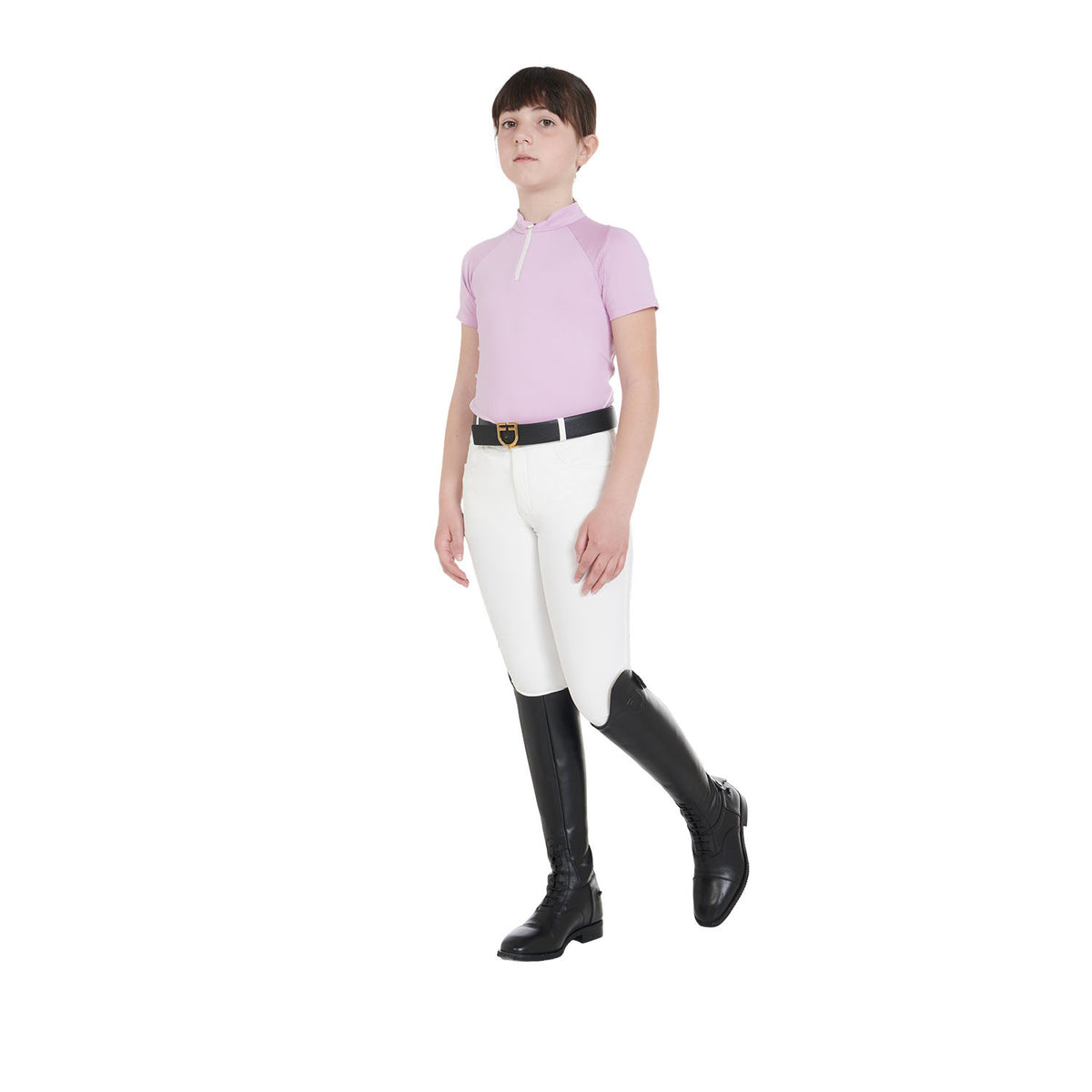 Equestro Kids' unisex breeches in technical fabric