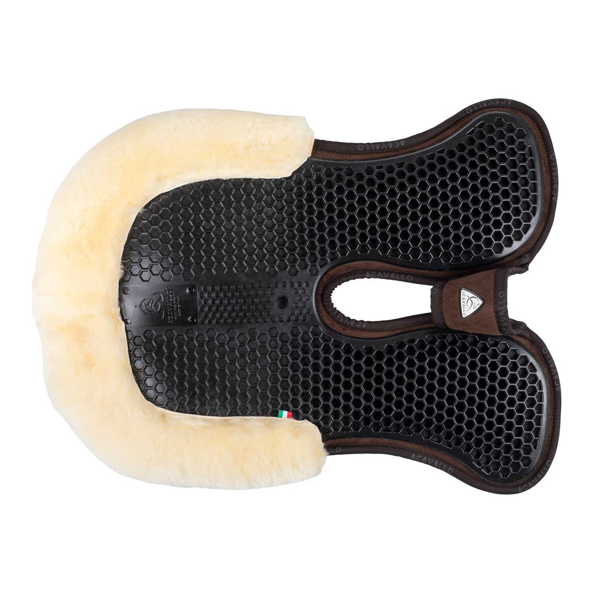 Acavallo Pad MF-S WFS suede rear sheepskin Hexagonal gel front riser