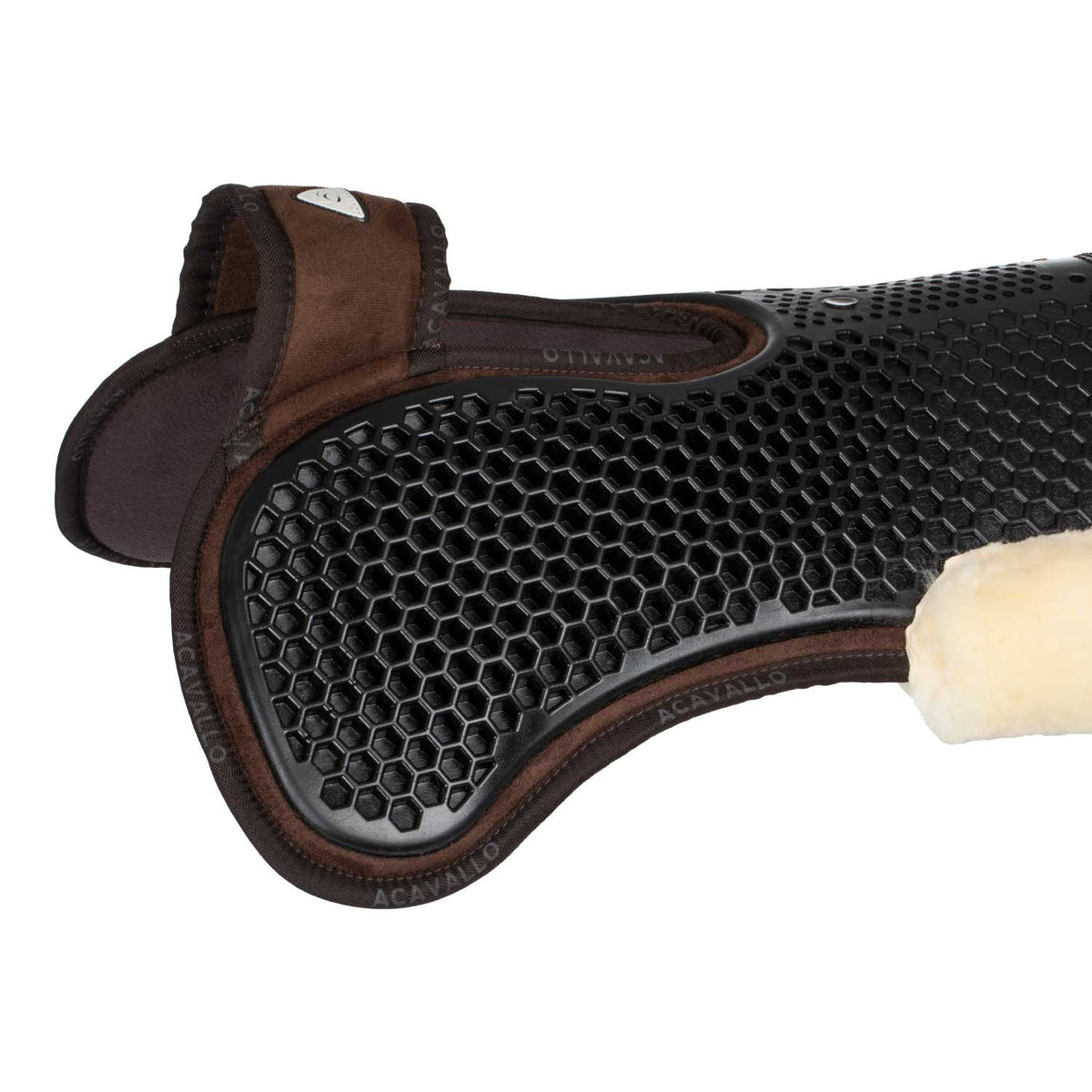 Acavallo Pad MF-S WFS suede rear sheepskin Hexagonal gel front riser