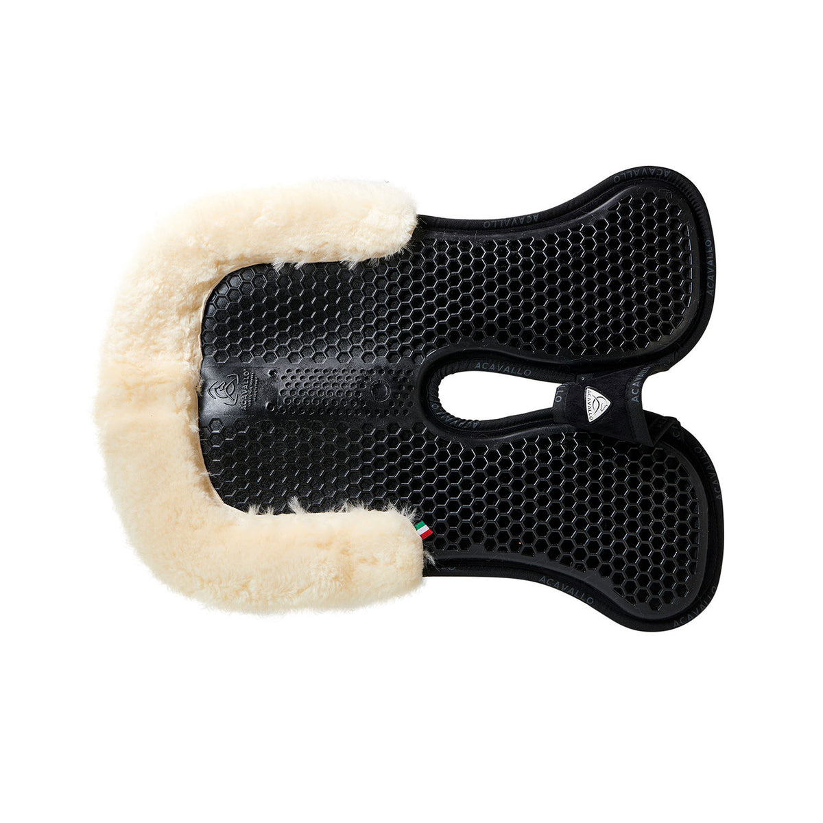 Acavallo Pad MF-S WFS suede rear sheepskin Hexagonal gel front riser