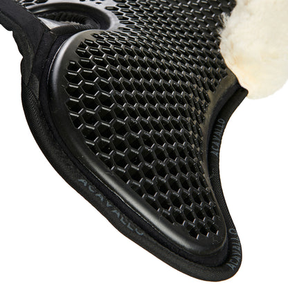 Acavallo Pad MF-S WFS suede rear sheepskin Hexagonal gel front riser