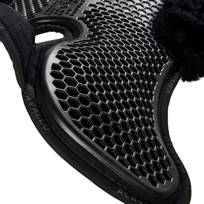 Acavallo Pad MF-S WFS suede rear sheepskin Hexagonal gel front riser