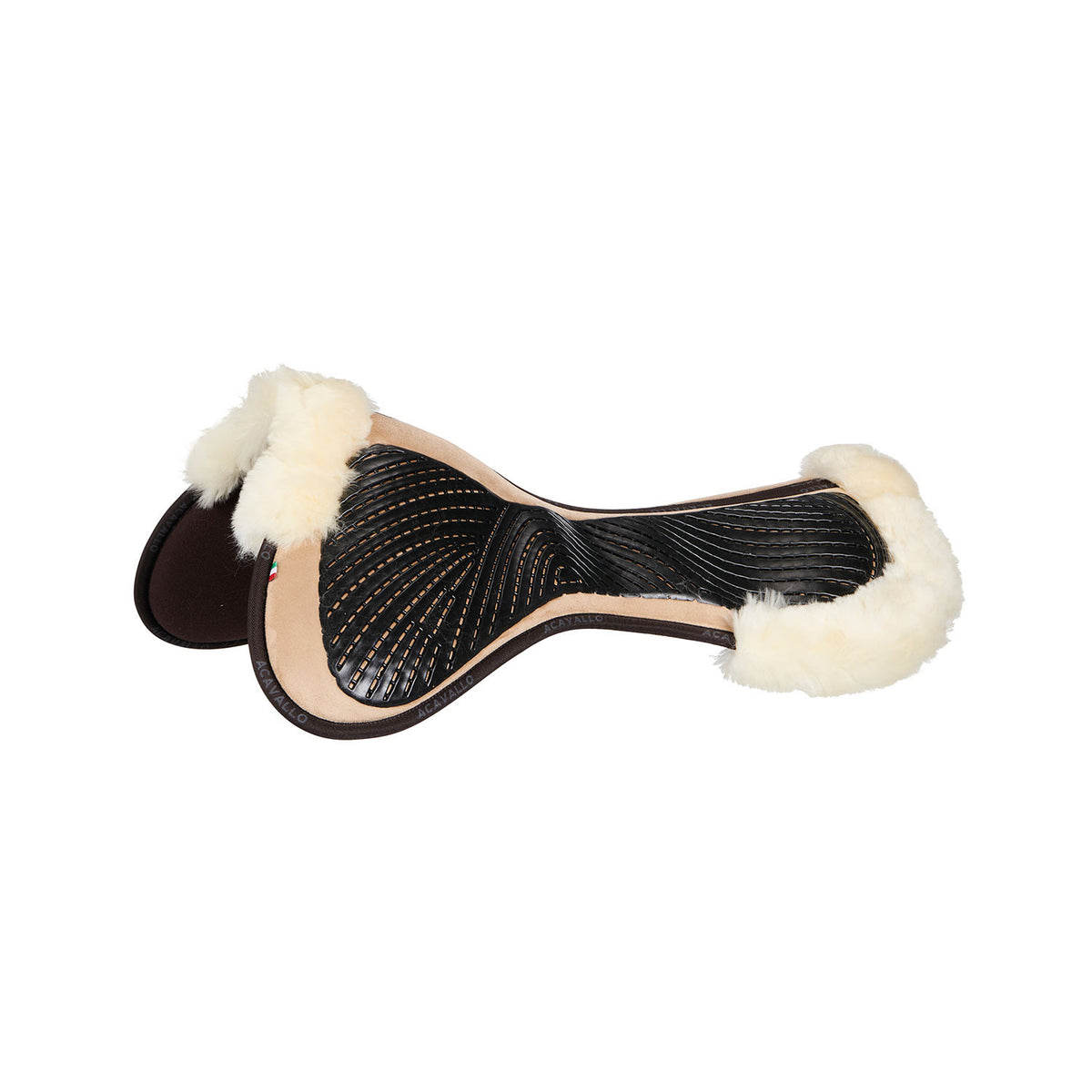 Acavallo Pad MF-S JCCS-S CW-CS suede cut-out sheepskin gel grip flat