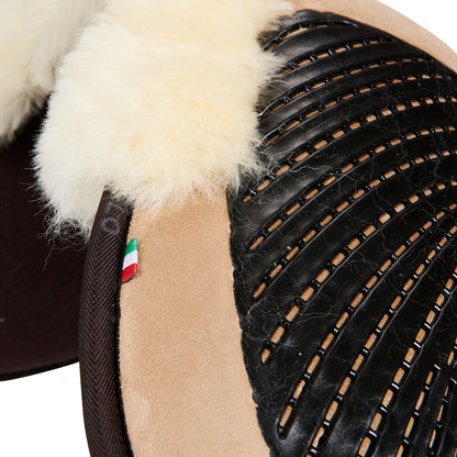 Acavallo Pad MF-S JCCS-S CW-CS suede cut-out sheepskin gel grip flat