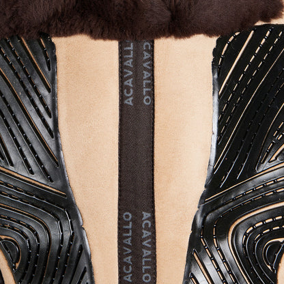 Acavallo Pad MF-S JCCS-S CW-CS suede cut-out sheepskin gel grip flat