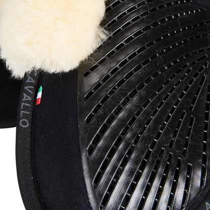 Acavallo Pad MF-S JCCS-S CW-CS suede cut-out sheepskin gel grip flat