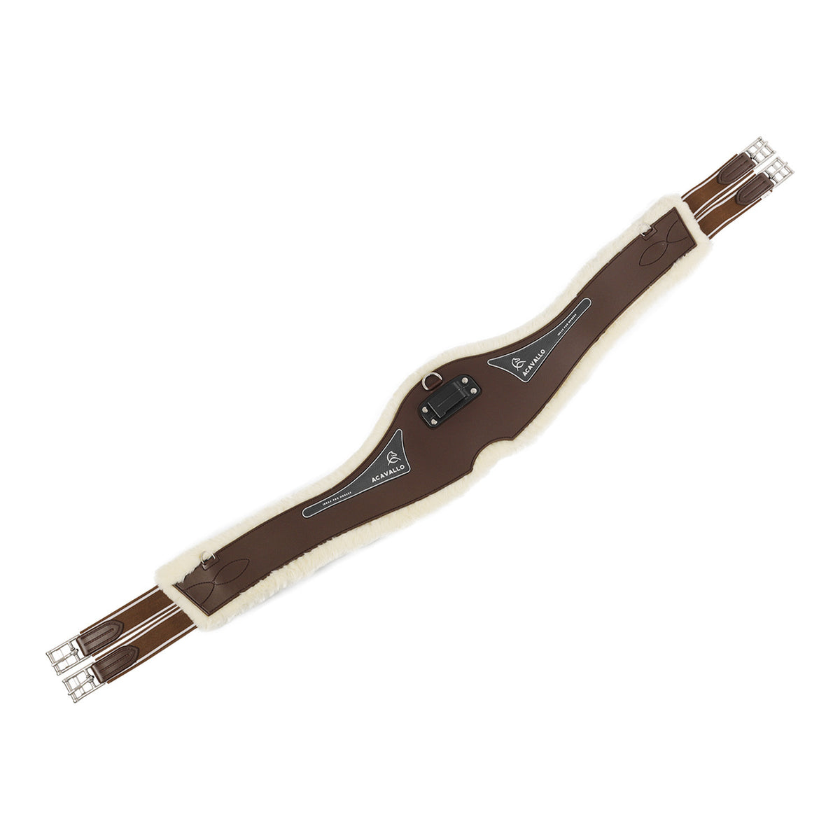Acavallo Jumping girth Classic gel PVC detachable faux sheepskin
