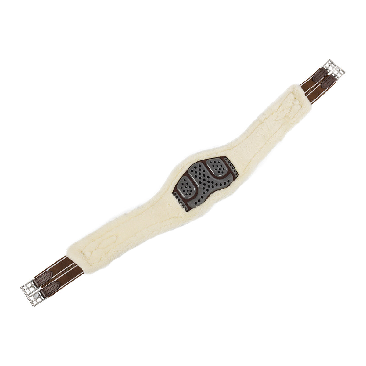 Acavallo Jumping girth Classic gel PVC detachable faux sheepskin