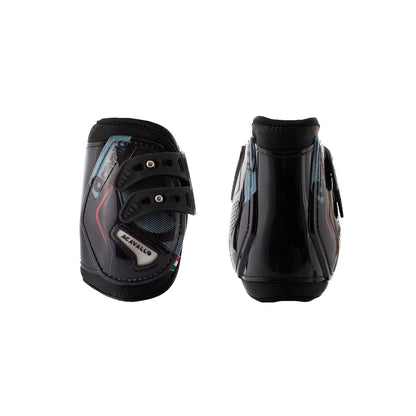 Acavallo Opera fetlock boots elastic and button fastening
