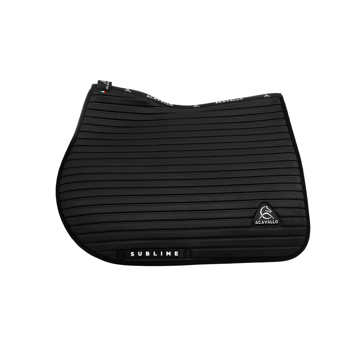 Acavallo Sublime striped jumping saddle pad in technical fabric