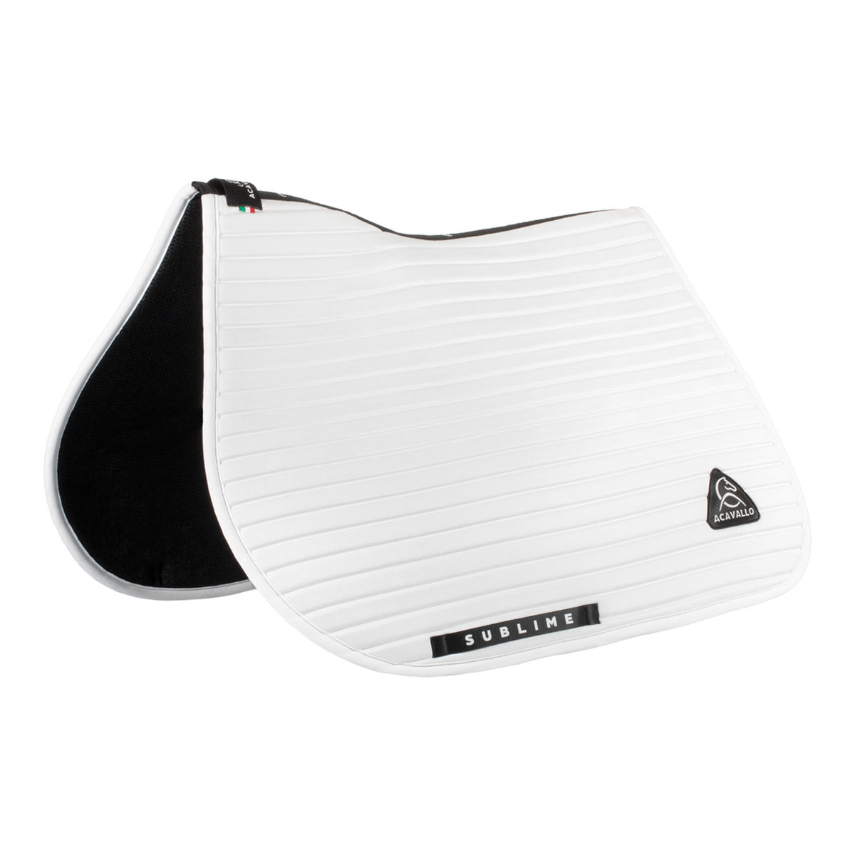 Acavallo Sublime striped jumping saddle pad in technical fabric